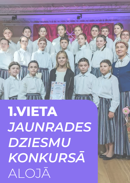 1.VIETA Jaunrades dziesmu konkursā Alojā